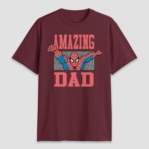NWT! Marvel Men's Spider-Man Amazing Dad Short Sleeve Graphic T-Shirt